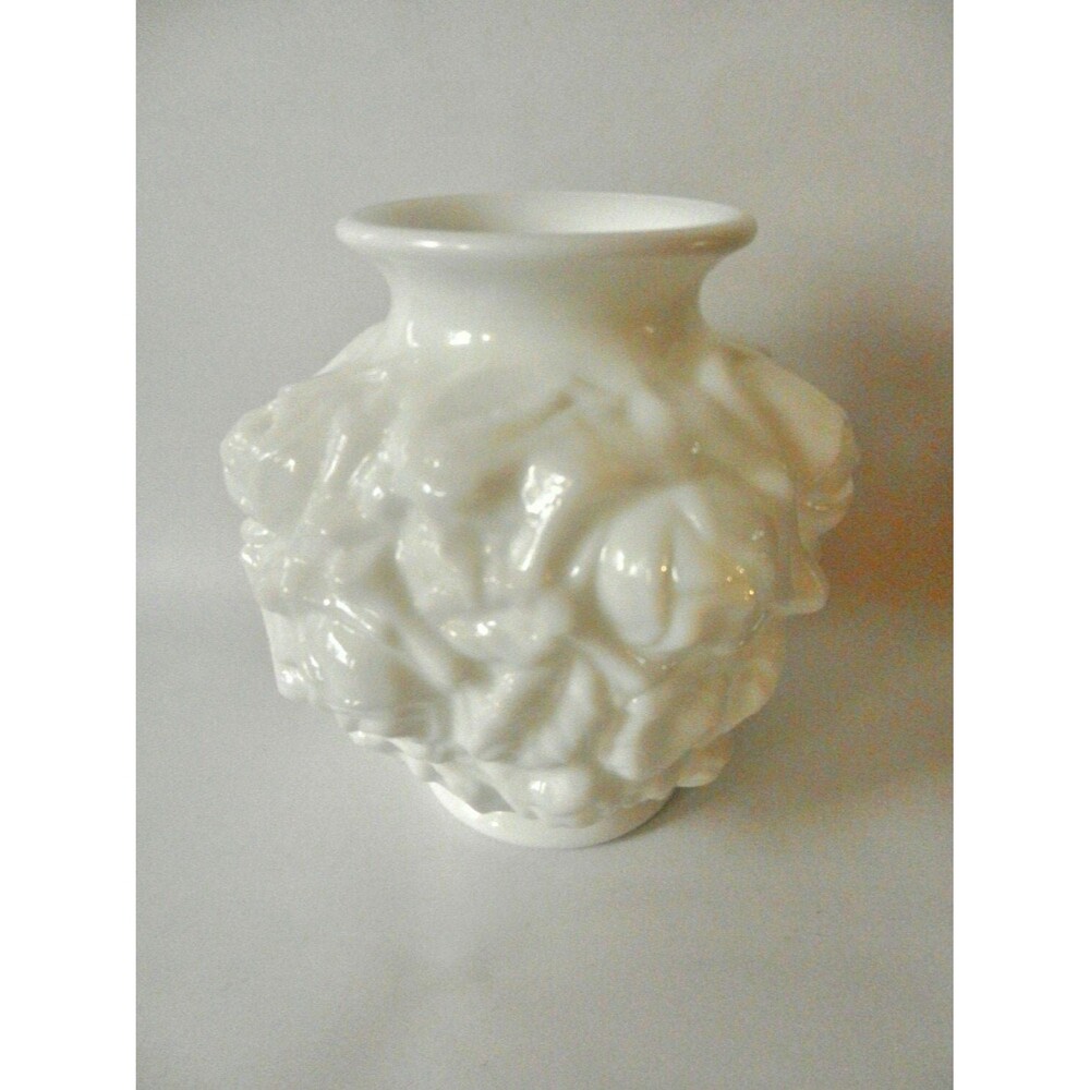Vintage Milk glass Vase "La Bella Rose" by Imperial Glass White